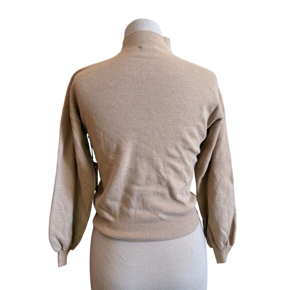 Vince Camuto Tan Keyhole Mock Neck Sweater – New with Tags – Size XXS - Picture 2 of 3